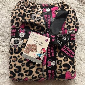 Disney Pink and Black Pajama Set with Playful Design